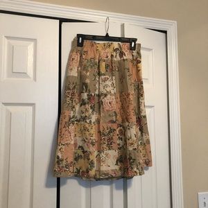 Vintage Patch Floral Skirt